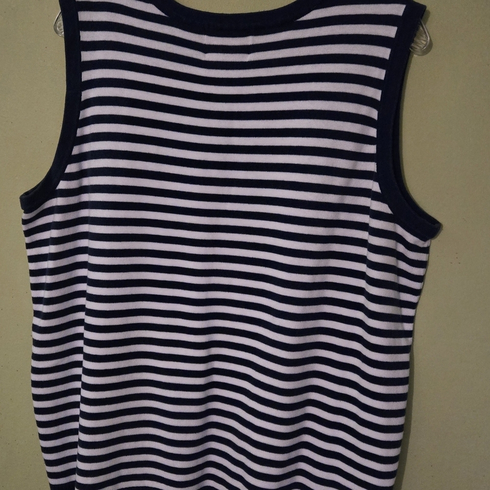 Quacker Factory 1x Striped Tank Top - image 2